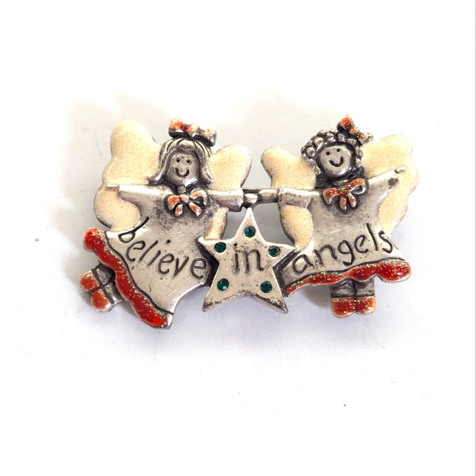 Vintage Ajmc Glitter Enamel 